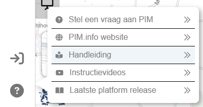 De hulpknop in het PIM-platform